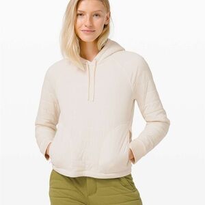 Women’s Lululemon Dynamic Movement Hoodie Light Ivory Pullover Size 8 NWOT